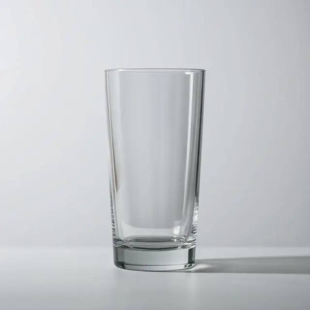 Modern minimalist tumbler glass.
